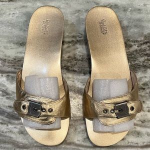 Dr Scholl’s original collection - rare gold/wood